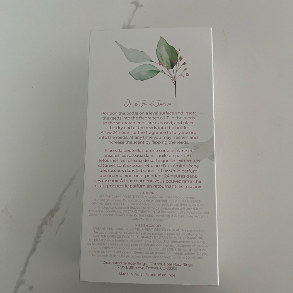 New Rosy Rings White Tea & Ginger Oil Reed Diffuser - Picture 3 of 3